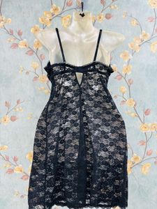 Black Padded Net Slip