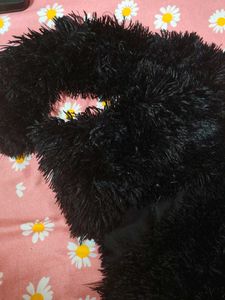 Fuzzy Black Cropped Jacket