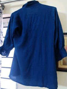 Women&#39;s MOJILAA Blue Floral Embroidered Top