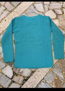 Blue Knitted Warm Sweater