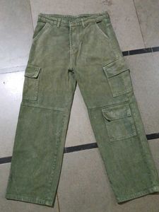 Green Cargo Jeans Only One Time Used
