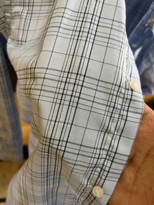 Up String Premium Blue Checks Shirt ( 4/4 Sleeves )
