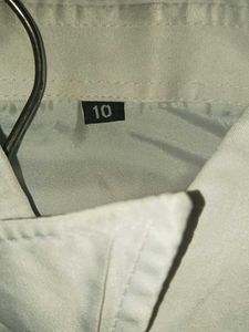 Classic White Button-Down Shirt – Size S