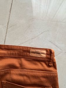 Zara Trafaluc Skinny Jeans, Brown, Low Rise