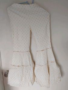 White Tiered Palazzo Pants
