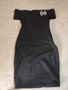 Black Bow detail Bodycon Dress