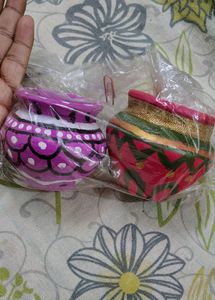 🪔Diwali Gift 🎁 2 Decorative Matki 😍 handicraft