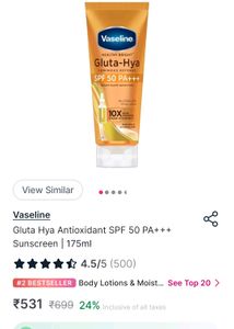 Vaseline SPF 50 PA+++ Sunscreen
