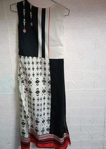 Unique Black &amp; White Print Dress