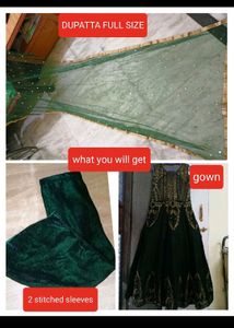 green Gown party wear dress