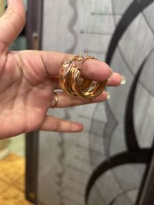 Anti Tarnish Golden Hoops