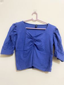 A Beautiful Blue Crop Top
