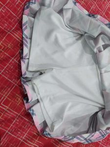 Pink &amp; Grey Pleated Skirt For 5 To 6.5 Years Old