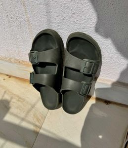 Comfortable Women's Olive Green Slides, 9 Size