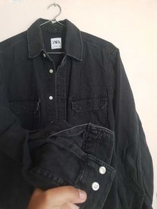 ZARA Black Denim Shirt Unisex