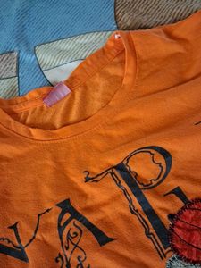 Cute Orange Graphic Tee