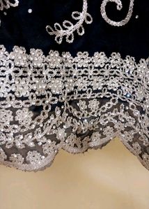 Elegant Black Embroidered Kurta And garara