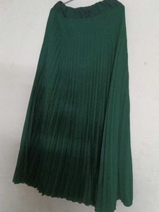 Emerald Green Pleated Skirt