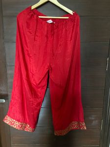 BIBA Red Silk Palazzo (xl)