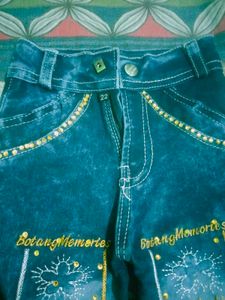 Embroidered Denim Jeans