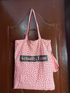 Pink Graphic Tote Bag