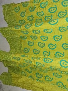 Lime Green Sleeveless Kurta