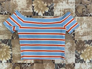 Shein Striped Crop Top