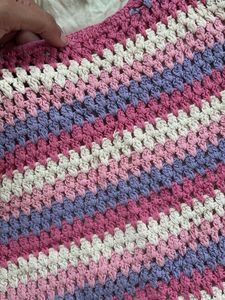 Crochet Knit Top with FREE EARRINGS