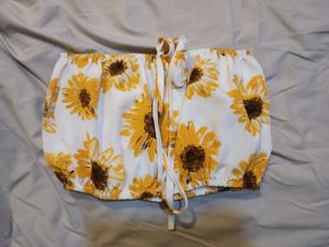 Sunflower Print Bandeau Top