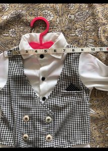 Infant Party Wear Set With Attached Waistcoat