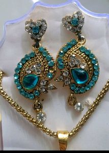necklace(Pendant+ Chain+Earrings)