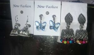 Earring Bundle: Jhumka, Butterfly, Bell Styles