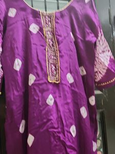 Purple Bandhani Salwar Suit