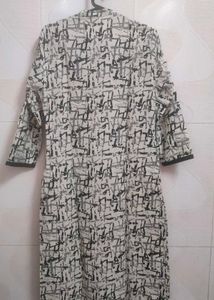 White &amp; Black Kurta For Women
