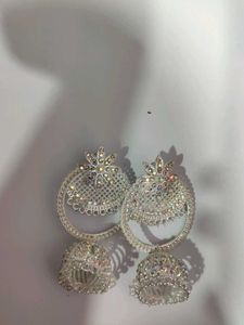 Elegant Silver Jhumkas