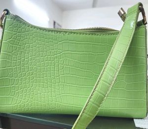 Lime Green Croc Shoulder Bag