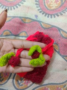 Handmade Crochet Drawstring Pouch