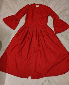 Bombay Paisley Red Long Dress
