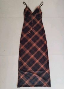 Checkered Maxi Dress From Newme