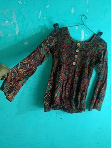 Boho Paisley Button-Down Top