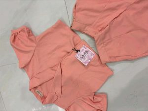 Peach coat set