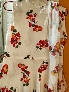 White Anarkali Kurta With Dupatta