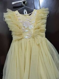 Girls&#39; Elegant Ruffle Sleeve Party Dress