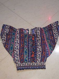 Boho Floral Print Top