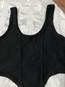 Branded Made In Turkey Black Corset Top