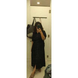 Black Shirt Dress with Belt