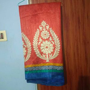 New❤️💙 Unused Saree With Blouse Material