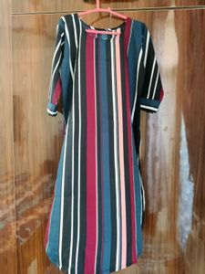 Striped A-line Kurta - XL