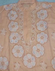 Short Chikankari Kurta