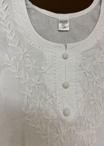 White Embroidered Kurta32-34